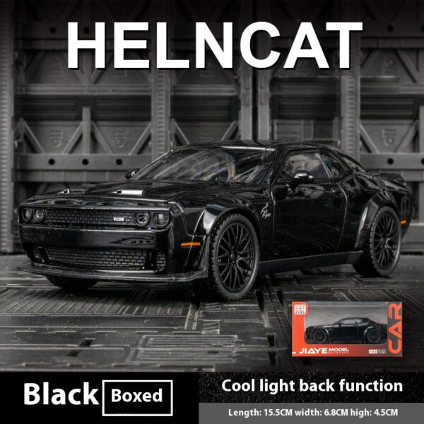 12f96f84054c4cab Dodge Challenger for 1: 32 Scale Die Cast Metel Toy Pull Back Hellcat Model Cars with Sound and Light Hellc