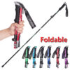 12fb92e3ee2f9dc7 5-Section Telescopic Folding Trekking Poles Outdoor Camping Ultralight Portable Foldable Walking Hiking Stick