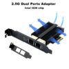 130038cdb6d290aa 2500Mbps Pcie To RJ45 Intel I226 2.5G Gigabit Ethernet Dual Ports 100/1000/2500Mbps Network Card For Desktop