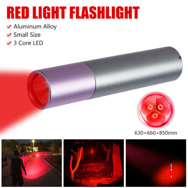 Penlight One Mode Red Light Flashlight for Camping Hiking Animal Protecting Beekeeping Detecting Aviation Night Vision
