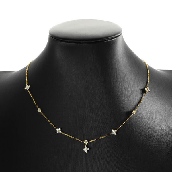 130b87987c0c04aa TBCYD All Moissanite Pendant Necklace For Women Four-leaf Clover Link Chain Diamond Test Passed Sterling Sier Fine Jewelry