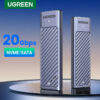 130db38fbc74efe5 UGREEN M2 SSD Case M.2 NVMe SATA SSD Enclosure Adapter 20Gbps USB 3.2 Gen2 USB C External Enclosure Supports M and B&M Keys