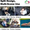 Car Inflatable Bed Mattress, Mattress Back Seat RV Mattresses, Travel for Automotive SUV Truck Berlina Furgonetas Grande Cars Backseat Sleeping Bed,Full