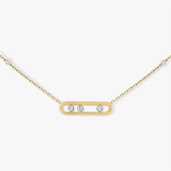Sterling Sier Classic Fashionable Jewelry Mobile Diamond Women's Necklace Wedding Necklace. Exquisite Gifts