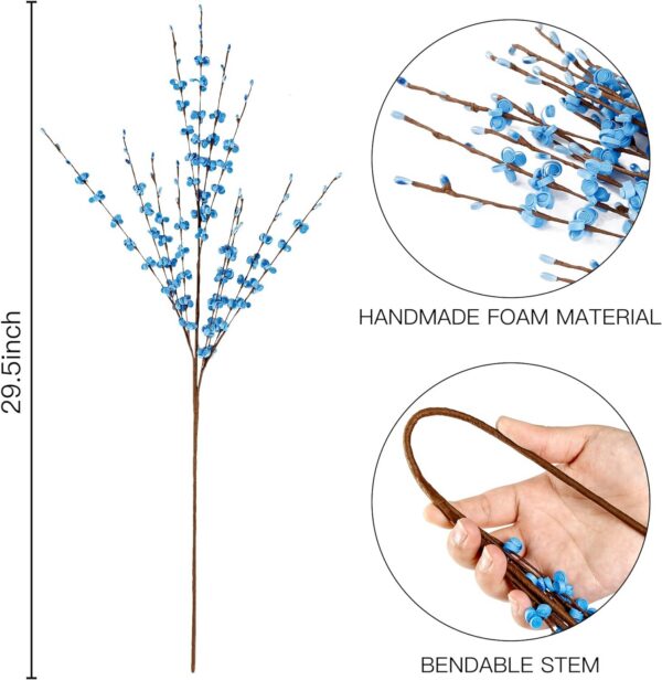 13375d780b4029e0 Sggvecsy 10 Pcs 29.5’’ Long Artificial Jasmine Flowers Tall Fake Flower Bouquet Faux Jasmine Plants Dry Branches for Wedding Home Party Office Hotel Restaurant Kitchen Decoration(Blue)