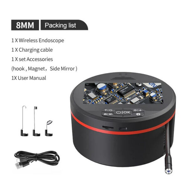 Industrial Endoscope 1080P 4.3 "Single Dual Lens HD1080P Car Inspection Borescope IP68 Waterproof Sewer Camera With LED
