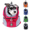 133ed65ee28e1b34 New Double Shoulder Portable Travel Outdoor Carrier Pet Dog Front Bag Mesh Backpack