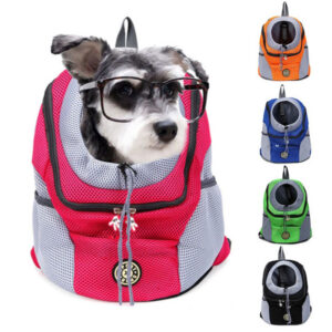 New Double Shoulder Portable Travel Outdoor Carrier Pet Dog Front Bag Mesh Backpack