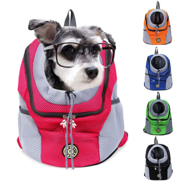 133ed65ee28e1b34 New Double Shoulder Portable Travel Outdoor Carrier Pet Dog Front Bag Mesh Backpack
