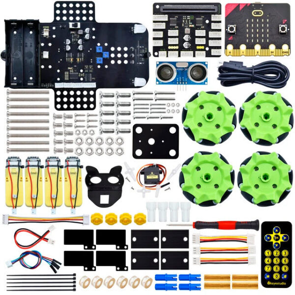 Keyestudio Micro bit 4WD Mecanum Board Robot V2.0 With Python Language Programming System For Microbit Smart Car Kit