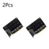 136cd6f8622d94fe 4 Port M.2 NVME SSD To PCIE X16 Adapter Converter Support 2230/2242/2260/2280 Host Controller Expansion Card LED Indicator