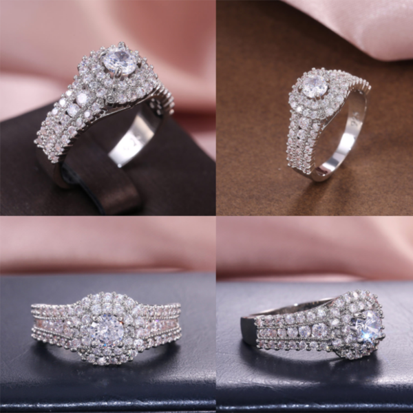 HOYON 14K Gold Color 1 Carat Moissanite Square Ring for Women Bague Full White Loose Diamond Wedding Jewelry Free Shipping