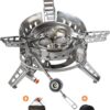 Bulin Gas Campingkocher Gaskocher mit Piezozündung Faltbarer Gaskocher Outdoor Windschutz Kocher Gasbrenner für Camping Trekking Hiking Picknick Wandern