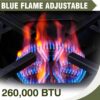 138d2a31b17c8e56 260,000 BTU Outdoor Propane Gas Stove with 0-30 PSI Adjustable Regulator and Steel-Braided Hose for Outdoor Home Cooking and Turkey Frying