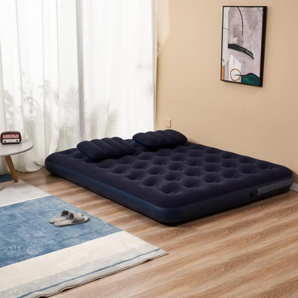 DIMAR GARDEN Queen Size Camping Air Mattress Inflatable Bed with Pillow,Include Hand Pump