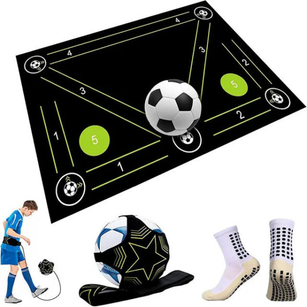 Non-Slip Soccer Footwork Silent Shock-Absorbing Training Mat Ball Control Mats Indoor Outdoor