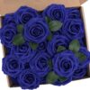 N&T NIETING Artificial Flowers, 25Pcs Fake Flowers Roses Perfect for DIY Wedding Bouquets Centerpieces Bridal Shower Party Home Flower Arrangement Decorations, Rainbow Color