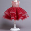 13add5faa10d4a4a Children’s wear Summer of 2023 Girls For Party Wedding Bead Sequins sleeveless Cake Princess tutu dress Kids dance Clothes