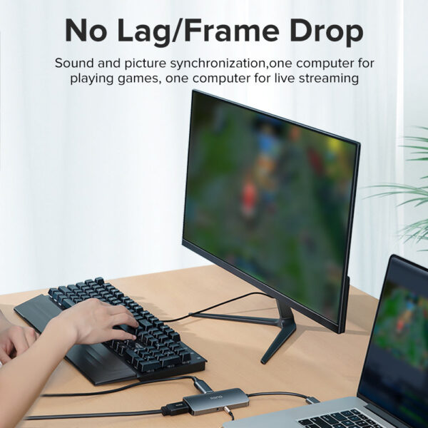 Llano 2 In 1 Video 4K 1080P 60FPS, HDMI to USB 3.0 /Type-C Input Loopout Capture Card for Streaming Work