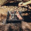 Fire-Maple Maverick Camping Wooden Burning Stove | Stainless Steel Square Firepit with Grill | Folding Fire Pit for Bonfire Backyard Patio Deck Camp Picnic (Square)