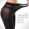 G&Y 2 Pairs Semi Opaque Tights for Women - 40D Microfiber Control Top Pantyhose