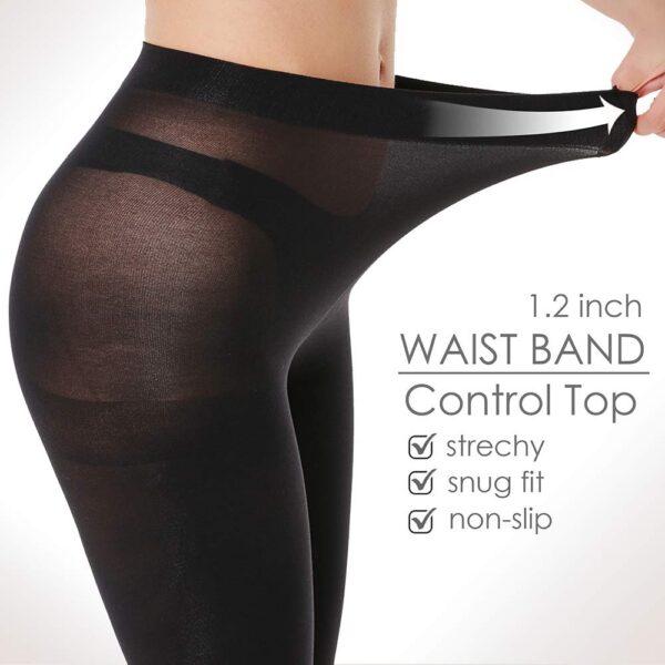 G&Y 2 Pairs Semi Opaque Tights for Women - 40D Microfiber Control Top Pantyhose