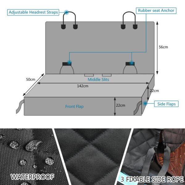 Cover Pet Travel Carrier Mattress Waterproof Dog Car Protector With Middle Seat Armrest For Dogs