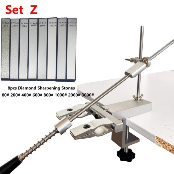 13def656340a579c S09 New Design Professional Fixed Angle Apex Knife Sharpener Kitchen Knife tools Knife Sharpening System with diamond stones Set