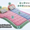 SUV Air Mattress Car Bed Inflatable Mattress for Truck Backseat - Portable Air Mattress with Flocking Surface and Pillows Foldable Air Bed for Home Tent Camping Travel - Grey