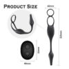 Vibrating Butt Plug Remote Control Prostate Massager Anal Vibrator with Ring Perineum Stimualtor Sex Toy for Men