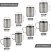 13fad5aa2693d6e1 Tomshoo 220/350/450/600ml Double Layer Titanium Water Cup Coffee Tea Mug for Home Outdoor Camping Hiking Backpacking Picnic