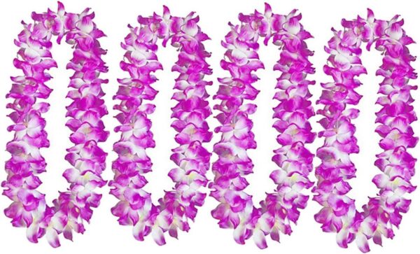 13fde464bf802042 Hawaiian Hula Leis Dance Garland Artificial Flowers Neck Loop for Luau Party Costumes (Pink)