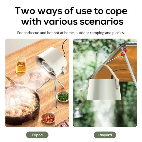 2024 New Portable Exhaust Fan Small Kitchen Extractor Barbecue USB Supply Desktop Range Hoods Mini Suction Cooker Hood