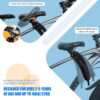 Kids Bike Seat with Handlebar Attachment, Detachable Front Mounted Child Bicycle Seats with Foot Pedals for Children 2~5 Years, Compatible with All Adult Mountain Bikes (Handle+Seat)