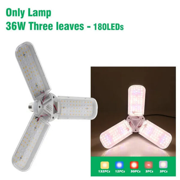 1425b52a402e6717 24W 36W 48W LED Light E27 Foldable Phyto Full Spectrum SMD2835 Bulb for Indoor Plants Bloom Flowering Grow Lamp Garden