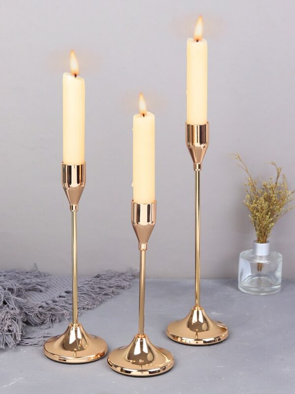 142b3e9da8ea4d46 3Pcs/Set European Style Metal Holders Fashion Wedding Table Candle Stand Exquisite Candlestick Christmas Tabl