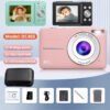 142da4c7361f15a4 HD 1080P 2.4 inch digital Rechargeable with 16x Zoom Compact 44MP Cameras for kids Beginner Camera