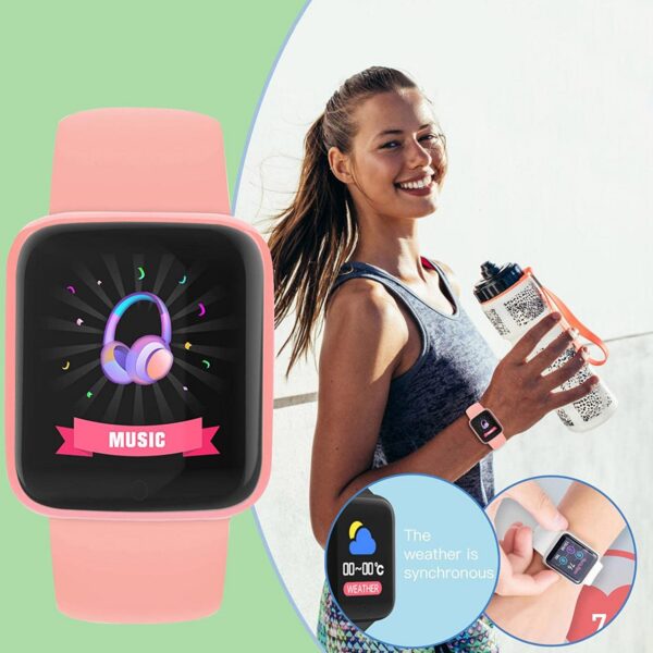 Multifunctional Smart Watch Men Women Bluetooth Connected Phone Music Fiess Sports Bracelet Sleep Monitor Y68 Smartwatch D20