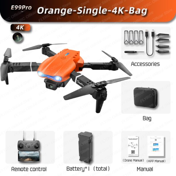 143b5f0591f4f5c9 New MINI E99Pro Drone 4K Professinal With Wide Angle Dual HD Camera Foldable RC Helicopter 5G WIFI FPV Height Hold Apron Sell