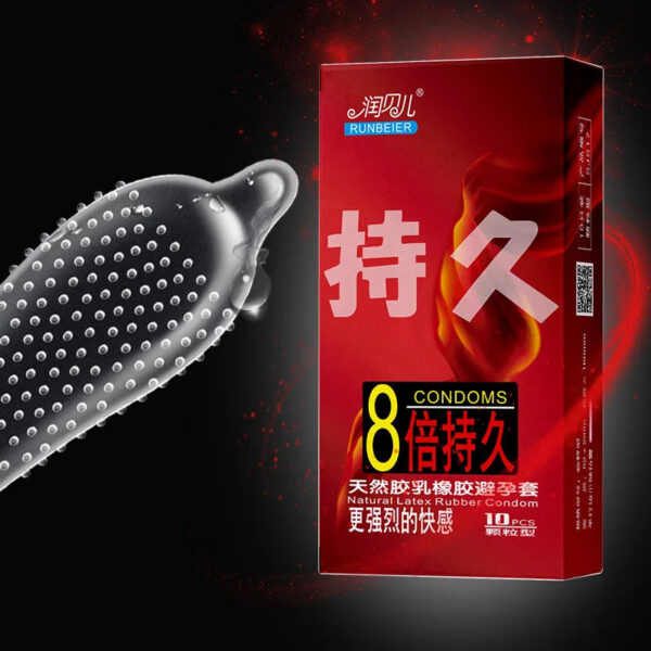 1457d5839fd55370 Ultra Sensitive Condom with Mace Pointed Design 10 PCS Lubricated Latex Condom Natural Feeling Safety Sex Accessories