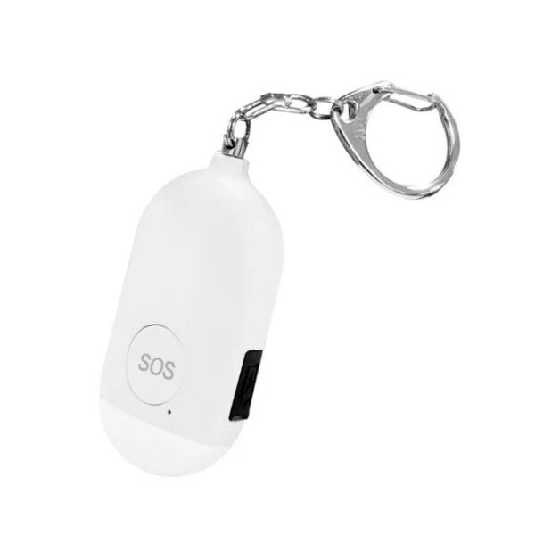 146c8745335b8b76 Personal SOS 130dB With LED Light Rechargeable Self Defense Woman Safety Alarm Key Chain Emergency Anti-Attack
