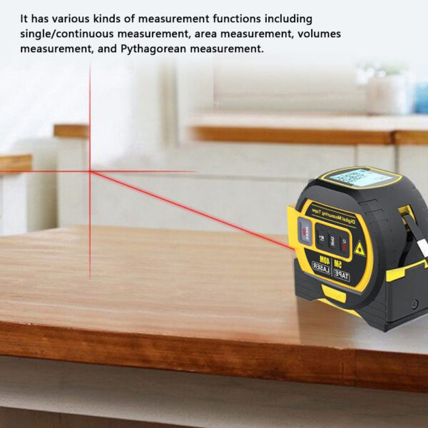 3in1 Laser Rangefinder 3 in 1 Digital Distance Meters with LCD Display, 40M/60M Measure, 5M Tape Measure