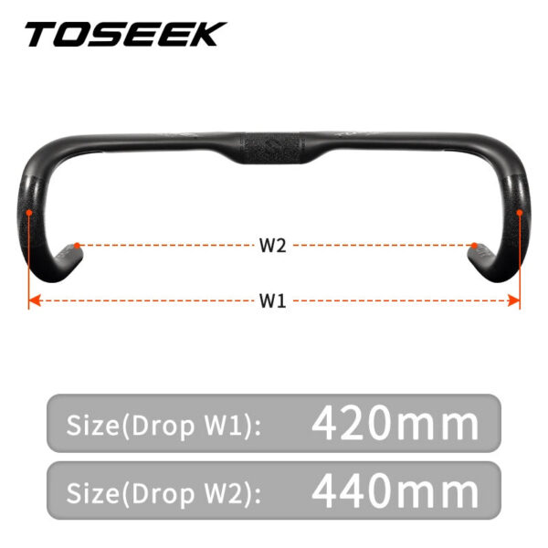 147c7a9b9919d3c1 TOSEEK ZXB-TWO Bike Carbon Road Handlebar 400/420/440mm UD Matt Internal Routing Road Bicycle Handle Bar Bicycle Parts