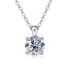 D Color 1ct Moissanite Pendant Necklace for Women Gold Plated Certified Original Sier Diamond Necklaces Fine Jewelry
