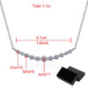 Smyoue Total 1.1ct All Moissanite Necklace for Women Sparkling Lab Diamond Pendant Jewelry 100% S Sterling Sier GRA