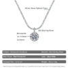 1-2ct Super Sparkling Moissanite Diamond Pendant Necklaces for Women Wedding Party Jewelry S925 Silver Cauliflower Chain Jewelry