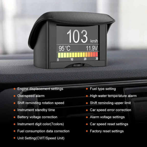 14fb3d2cefefef2f ANCEL A202 On-board Computer Car Digital Computer Display Speed Fuel Consumption Temperature Gauge OBD2 Automobile Scanner