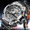 LIGE Military Digital 50m Waterproof Wristwatch LED Quartz Clock Sport Watch Male Big Watches Men Relogios Masculino