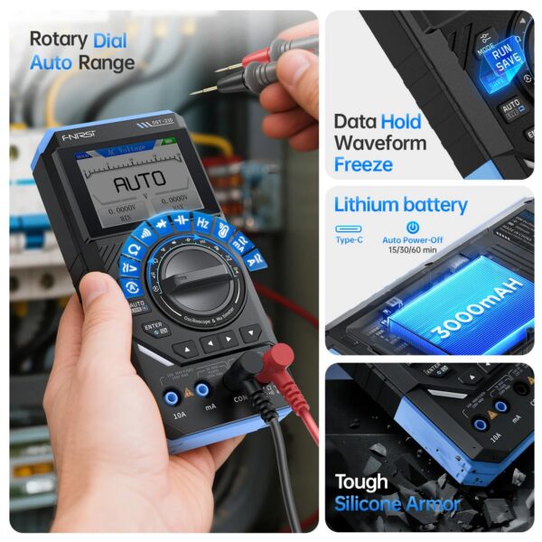 FNIRSI DST-210 and DST-201 3IN1 Digital Multimeter Oscilloscope Signal Source 19999 Counts 10MHz/1MHz Portable Electrician Tool
