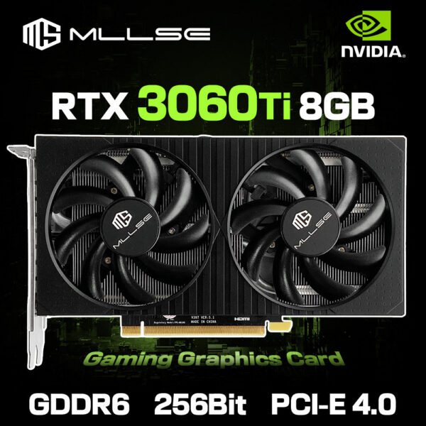 150d9558ed0cc83d MLLSE RTX 8GB Graphics GDDR6 256Bit PCI Express 4.0 ×16 8Pin NVIDIA GPU Rtx 3060Ti Gaming Card Placa De Video